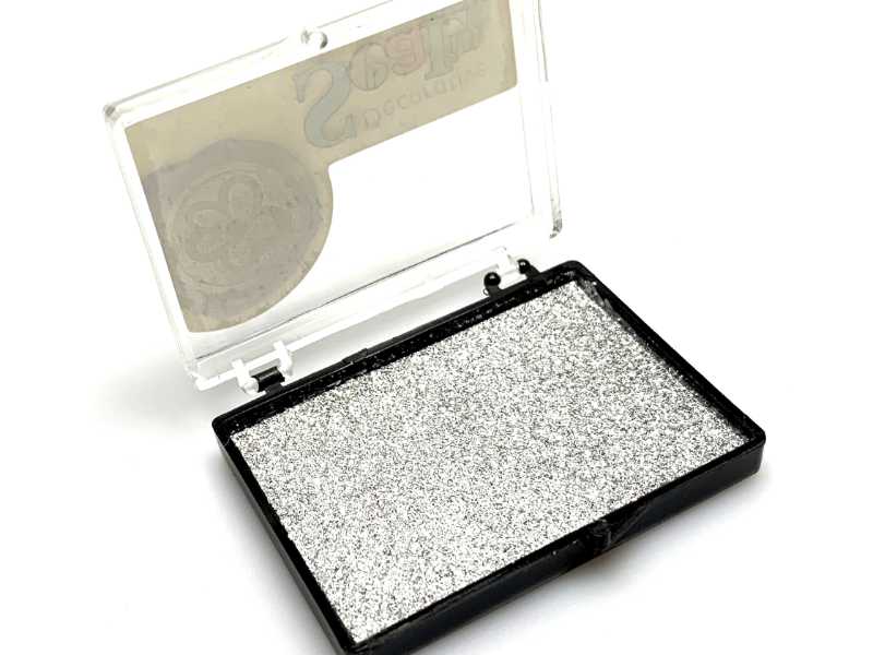 Siegelkissen Silber Glitter