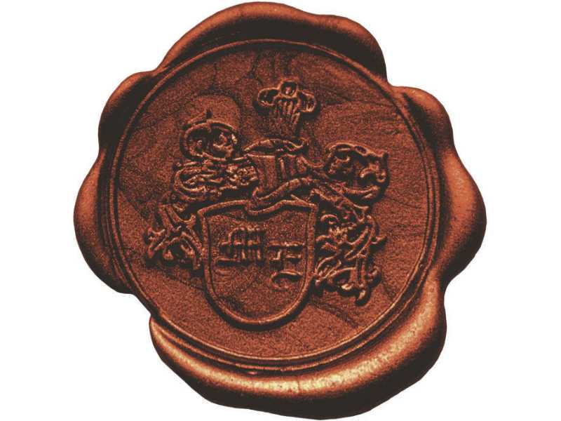 Fertige Wachssiegel mit individuellem Logo oder Wappen