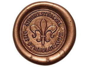 Fertige Siegel mit Symbol und Rundtext, 28 mm