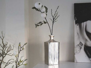 Vase "Clärchen", 25 cm, Metall Alu, Farbe Silber