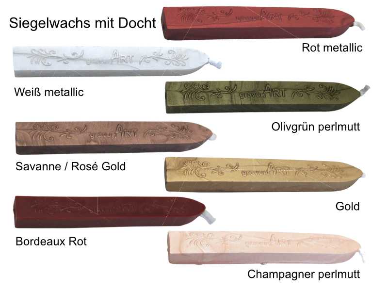 Siegelset gravurArt Gravur Einzelbuchstabe inkl. Siegelwachs und Siegelkissen